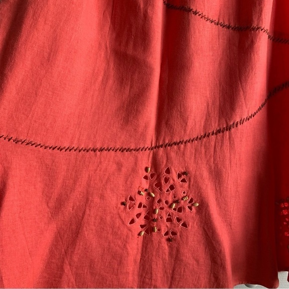 Vintage Napa Valley Coral Linen Blend Skirt - Picture 4 of 12